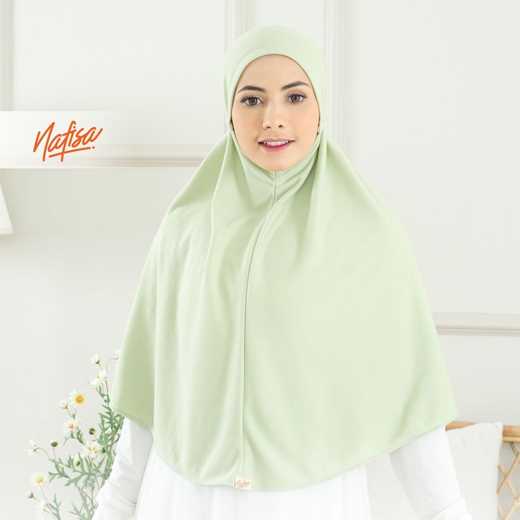 Jilbab Instan Tanpa Bergo Nafisa AT HOME PREMIUM | Hijab Instan Non Pad Kerudung Instan Tali Samping