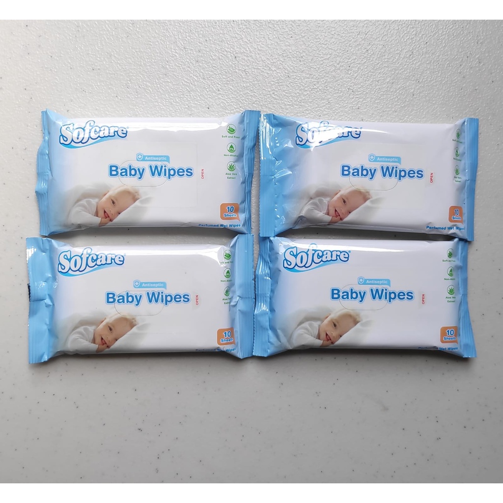 Sofcare Baby Wipes Antiseptic 10s / Tissue Basah Bayi