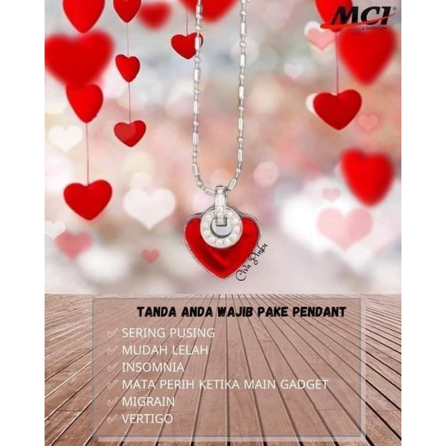 Segel pendant Heart Red MCI Original