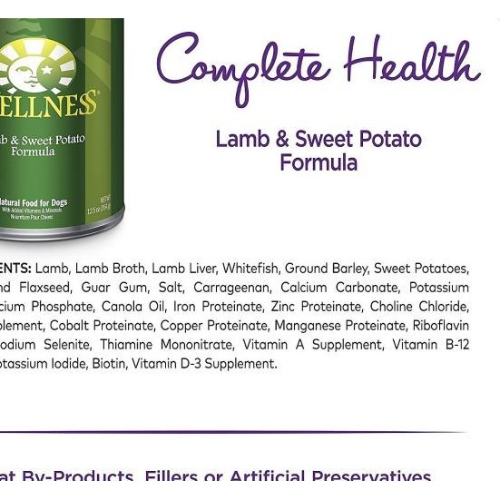 Wellness Complete Health Pate Lamb & Sweet Potato Wet Dog Food