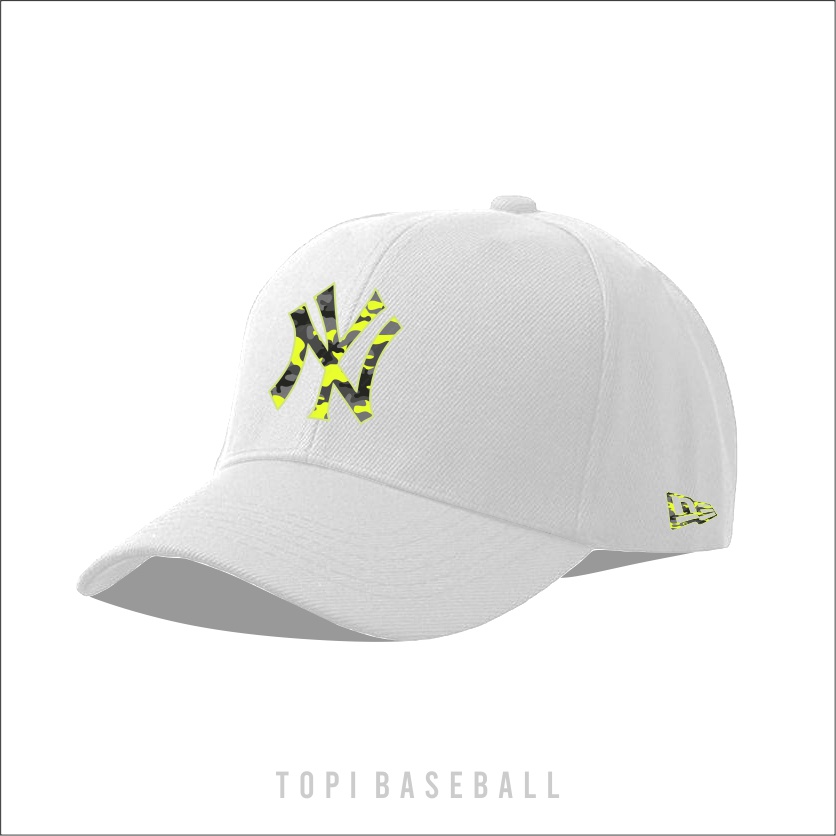 Topi Casual Model Baseball Logo NY Bahan Katun Twill