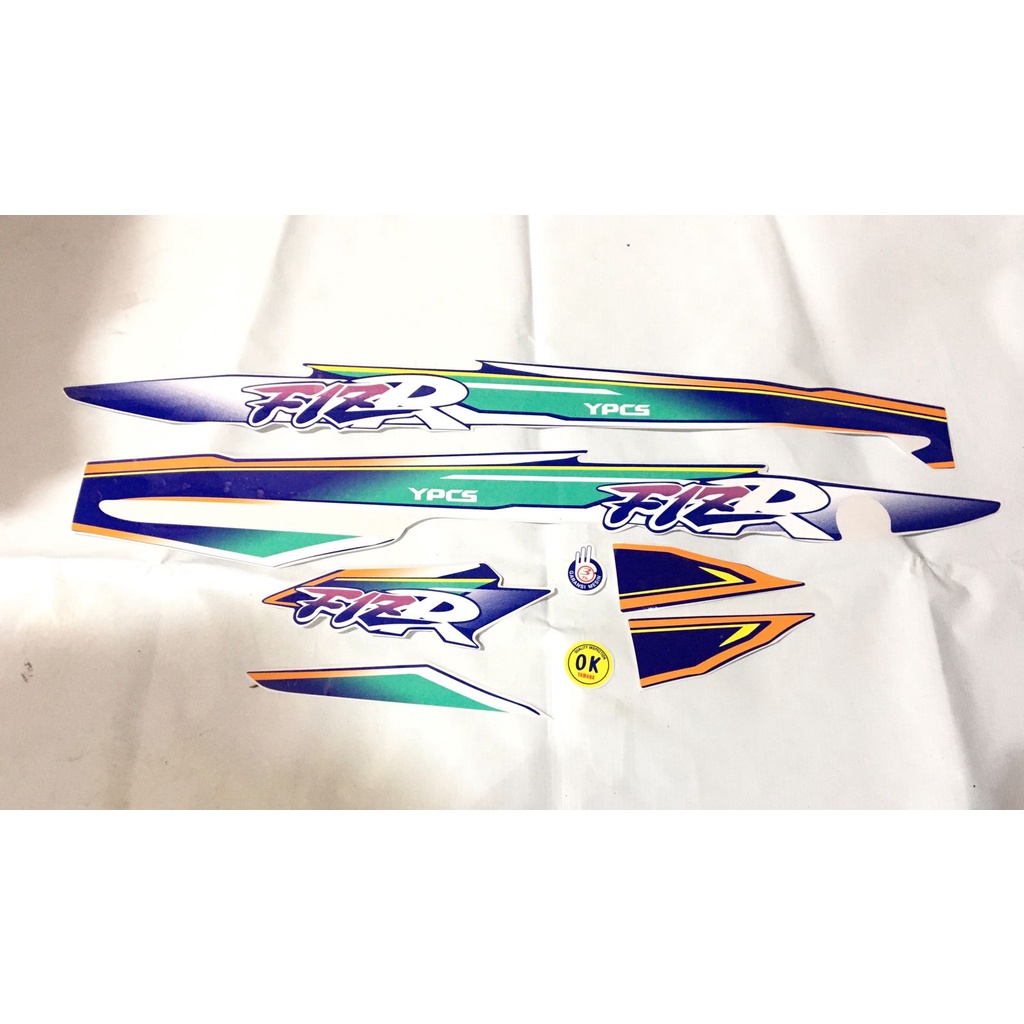 STRIPING STICKER STIKER LIST LIS LES BODY YAMAHA F1ZR F1Z R FIZR FIZ R TAHUN 1997 UNGU HITAM HIGH QU