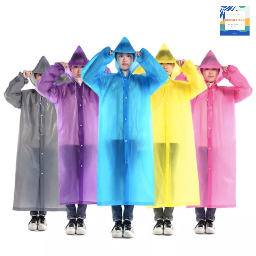 Jas Hujan Plastik EVA Raincoat Poncho Jas Hujan Eva Model Korea