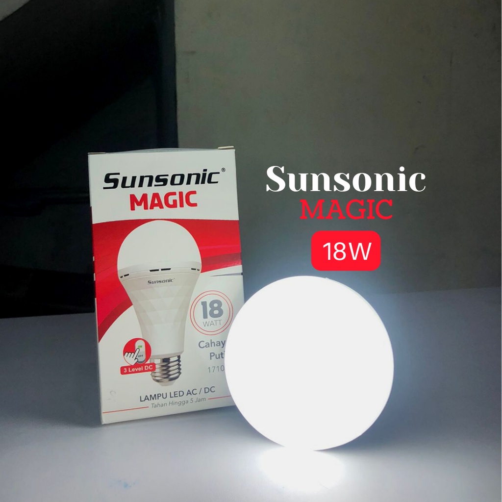 Sunsonic Magic Emergency Rechargeable Lamp 7W / 9W / 12W / 18W Lampu Emergency Otomatis