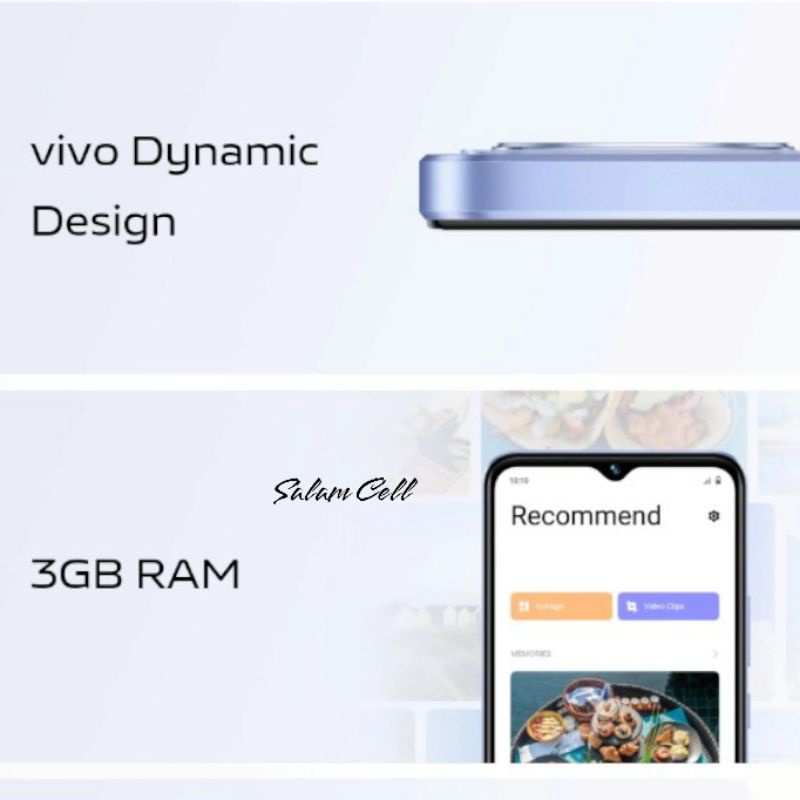 Vivo Y02 Ram 3/32GB Batrrai 5.000mAh Original Garansi Resmi