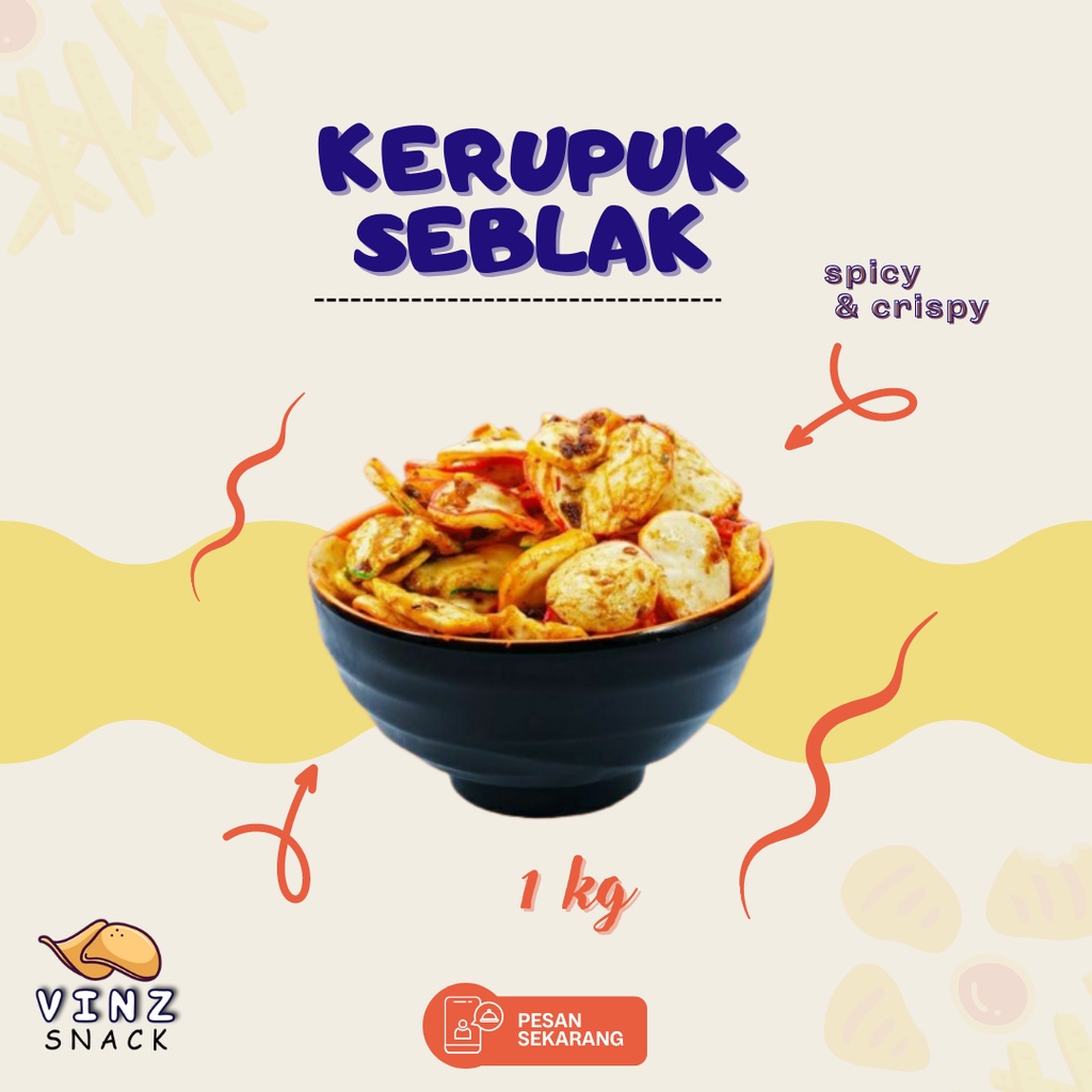 

Vinzsnack - Kerupuk Seblak / Bantat 1kg