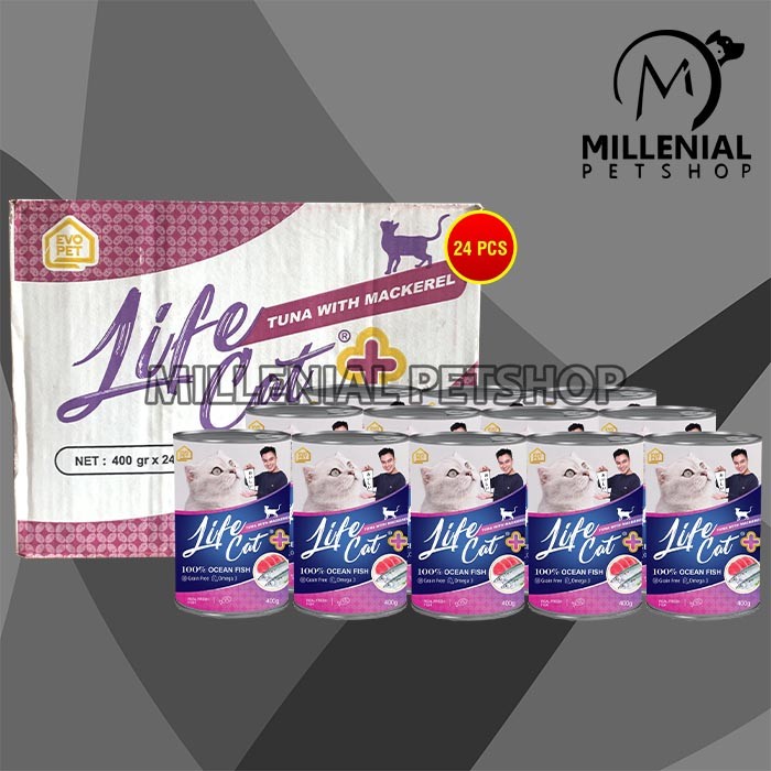 Makanan Kucing Life cat Plus Wet Food Kaleng Grosir Dus 24Pcs 400gr