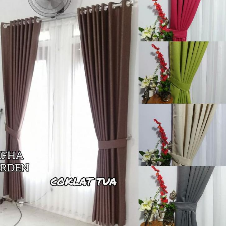 Booming Gorden Minimalis jendela pintu Panjang 3meter 250cm Blackout import premium Horden jendela T