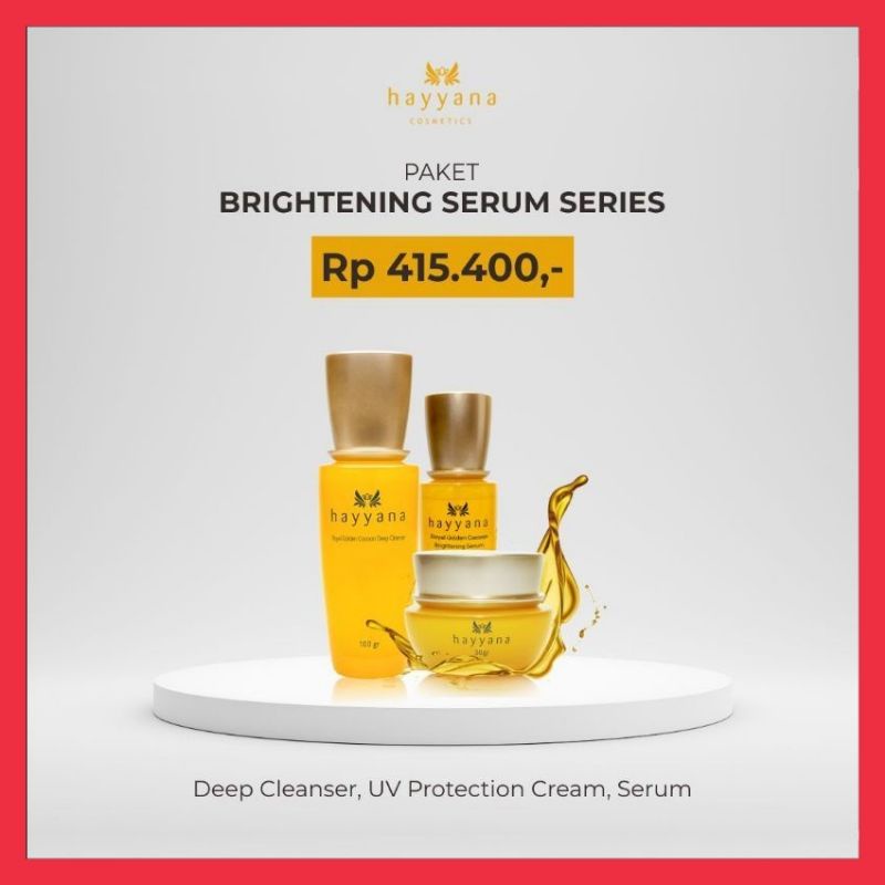 #ROLEASHOP# HAYYANA PAKET BRIGHTENING SERUM ISI 3 Pcs-Mencerahkan atasi Flek Hitam