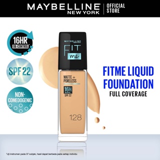 Image of Maybelline Fit Me! Matte + Poreless Liquid Matte Foundation Make Up 30ml - Makeup Ringan Full Coverage 16HR Oil Control