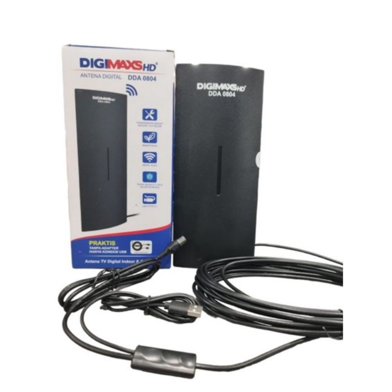 Antena TV Digital DIGIMAXS HD DDA 0804 Indoor Outdoor Kabel 8M