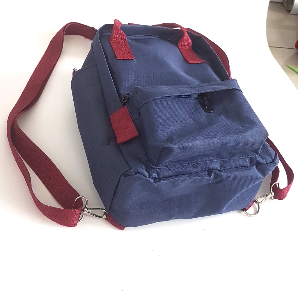 TAS SELEMPANG MULTI FUNGSI 3 IN 1 MULTI BACKPACK MEDIUM Navy TAS SEKOLAH / TAS DISTRO / TAS KOREA