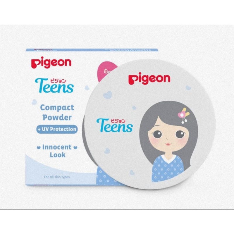 Pigeon Teens Compact Powder + UV Protection 14 Gr - Bedak Padat Wajah