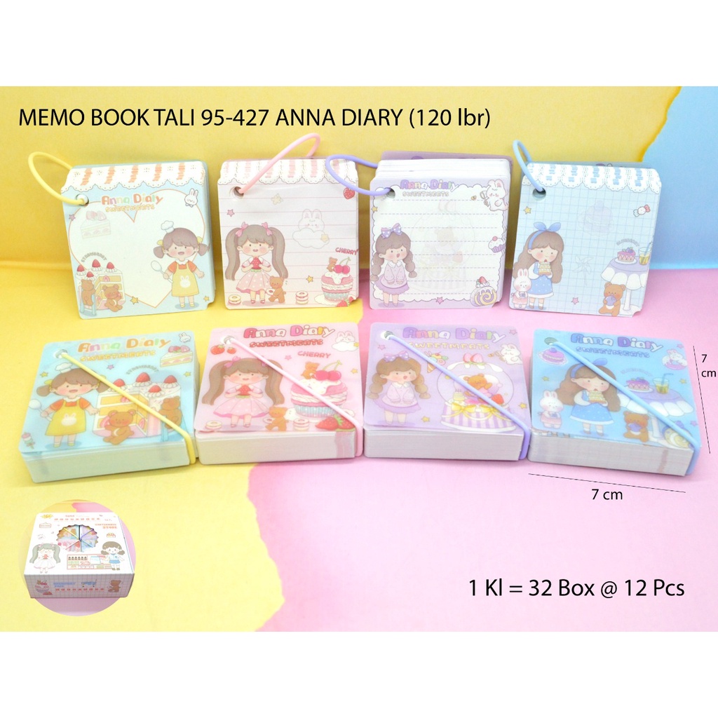 

memo book karet tali95-42 isi 120 lembar ukuran 7 x 7 cm beny wengu