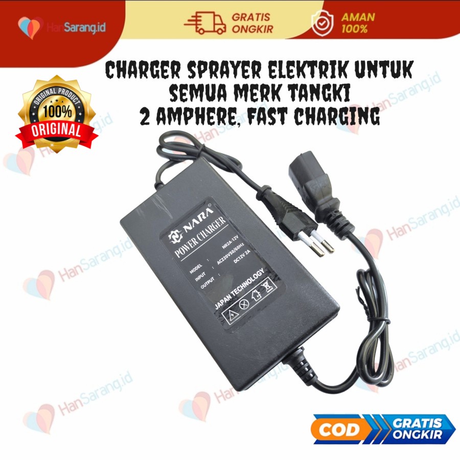Charger HIU Cas Semprot Sprayer Elektrik Adaptor Pompa Air Dc 12 V Volt