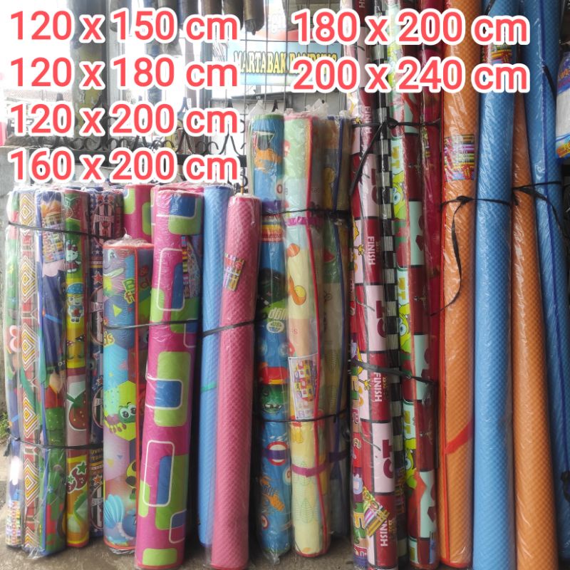 Tikar Karpet Spons Tikar 160 x 200 x 240 x 200 cm Busa Tikar Plastik Lipat Piknik Alas Kasur