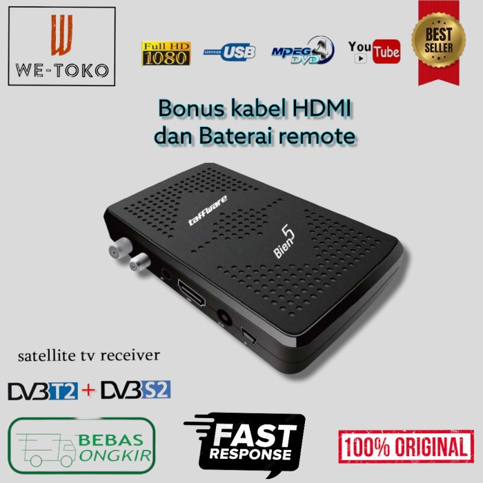 Box Set Top Box Taffware Bien5 Digital Satellite Tv Tuner Dvb-T2+S2 1080P