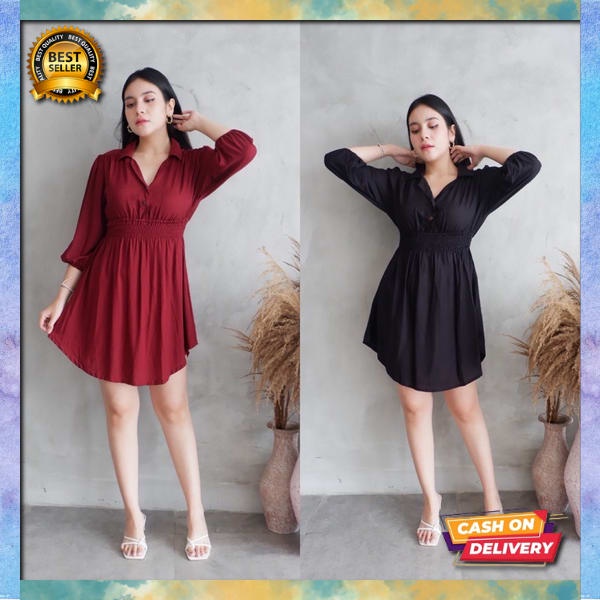 Minidress Cewe Acara Nikahan Gaun Pesta Wanita Mewah Bj Minidres Remaja Kekinian Deres Waita Import 