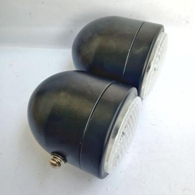 New HEADLAMP LAMPU DEPAN TWIN CAFERACER CUSTOM UNIVERSAL DOUBLE REFLEK