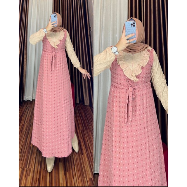 gamis crincle rubiah READY
