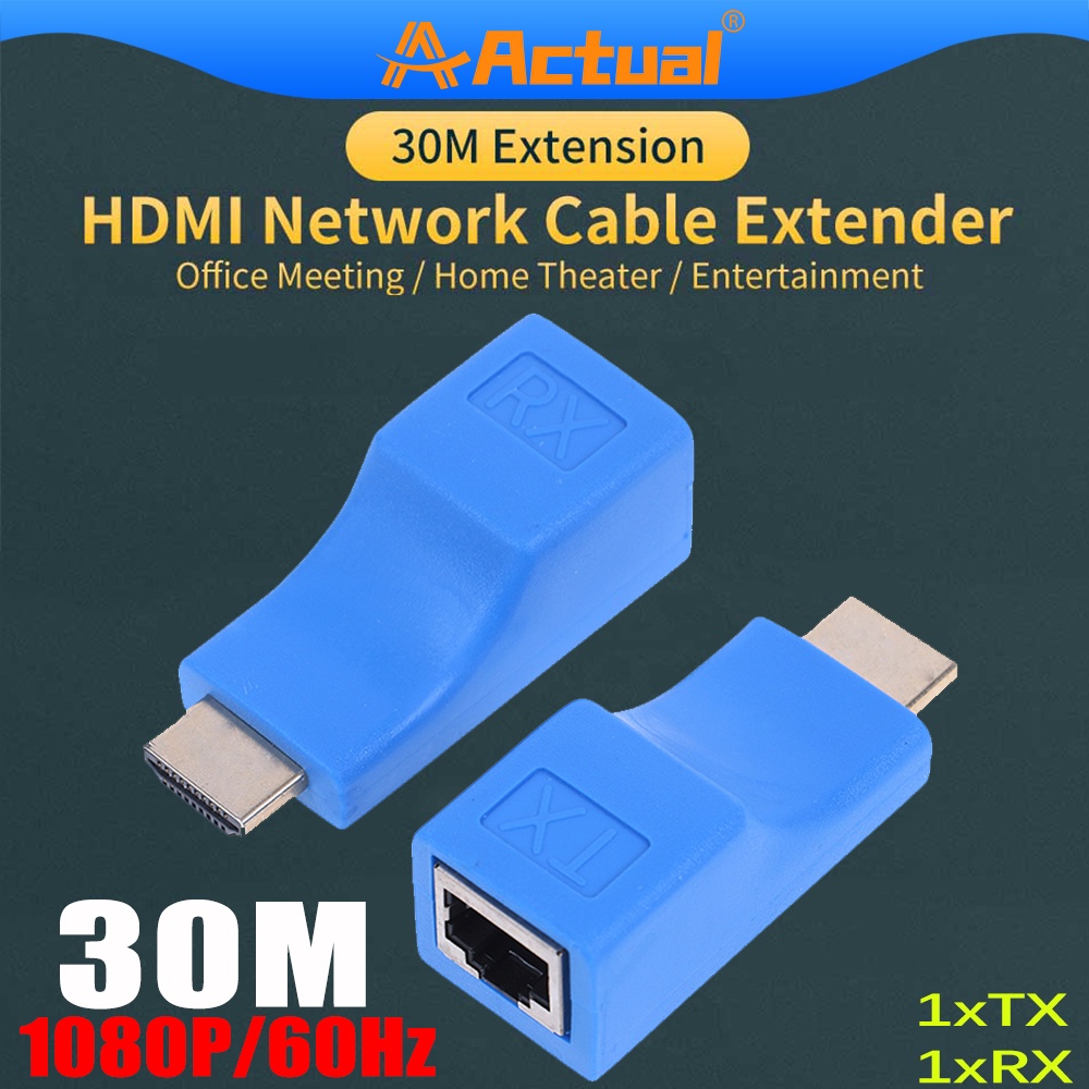 Actual【COD】Extender 30M 60M RJ45 Lan Cat6  Extension Rj45 LAN 10 Meter Ethernet Kable UTP Splitter