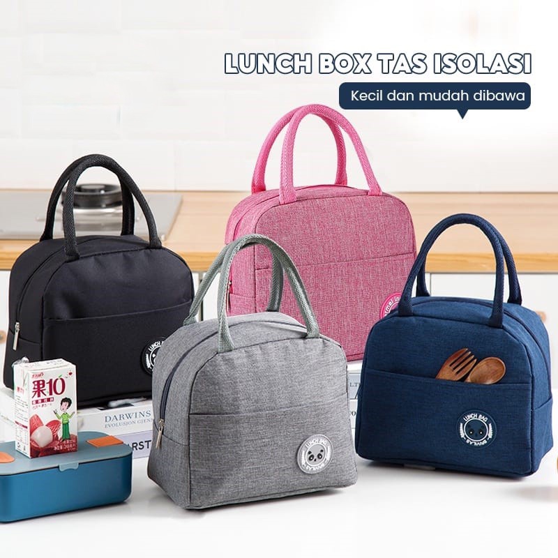 Tas Travel Tempat Bekal Lunch Cooler Bag Makanan Sekolah Kantor Tahan Panas Dewasa Laki laki Perempu