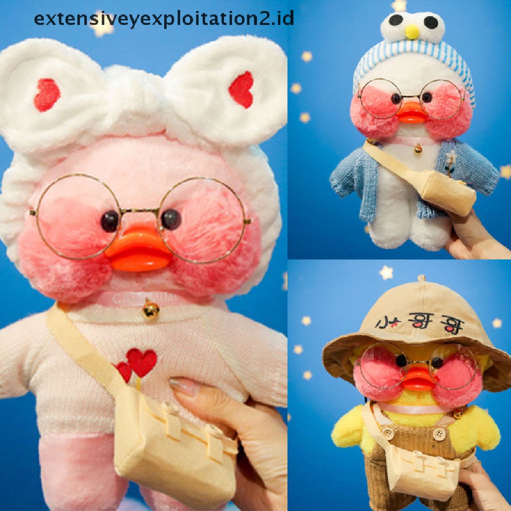 Mainan Topi Headband Boneka Bebek Bahan Plush Ukuran 30cm