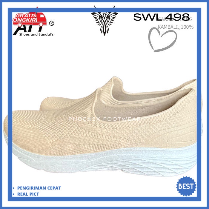 Sepatu Wanita ATT SWL 498 Karet Sneakers Anti Air Trendy