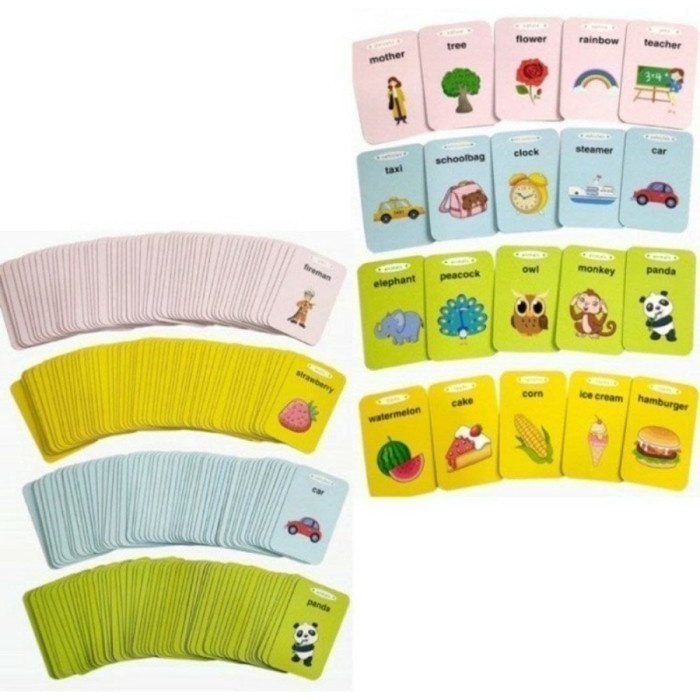 barokah gamis Flash Card Early Education Bilingual Device pengenalan kosakata