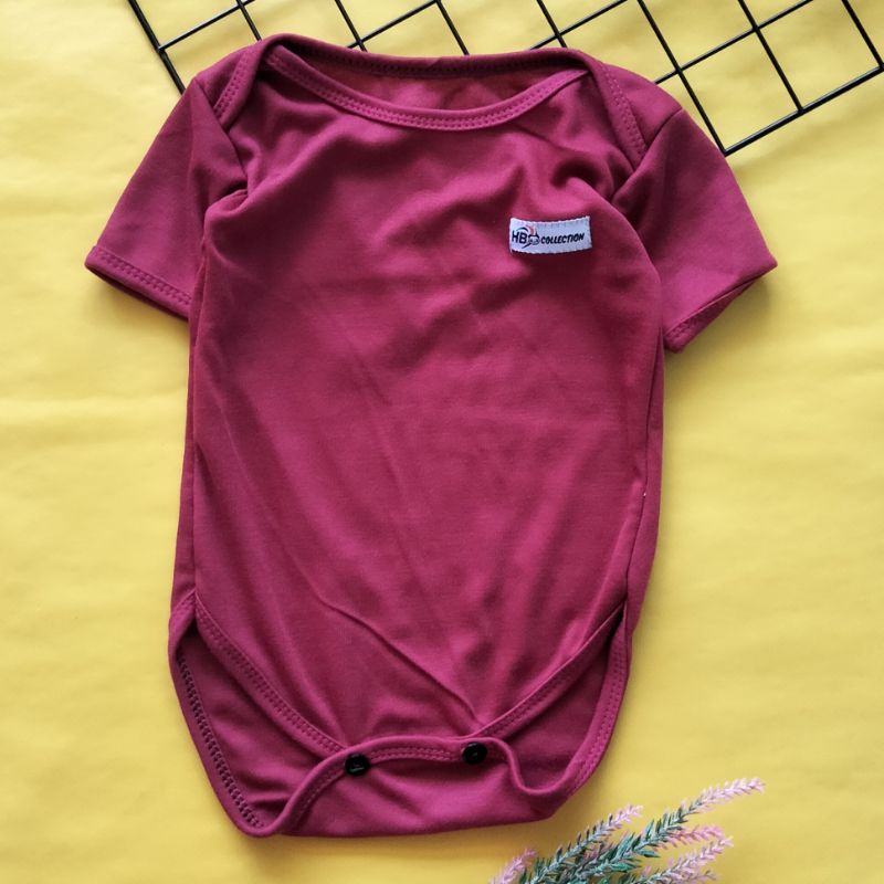 jumper pendek bayi newborn 0-3 bulan seri merah putih