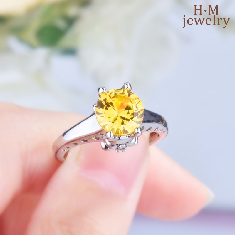 Cincin Silver S925 Bentuk Kelinci 2 Karat Hias Zircon AAA Untuk Wanita