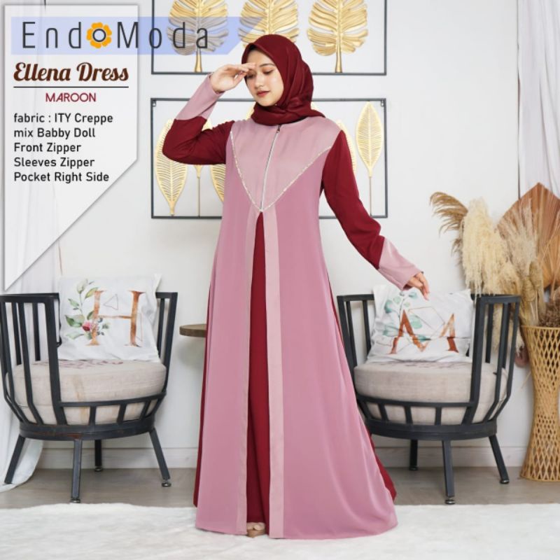 RAHMANDA STORE_GAMIS ELENA ENDOMODA TERBARU 2022