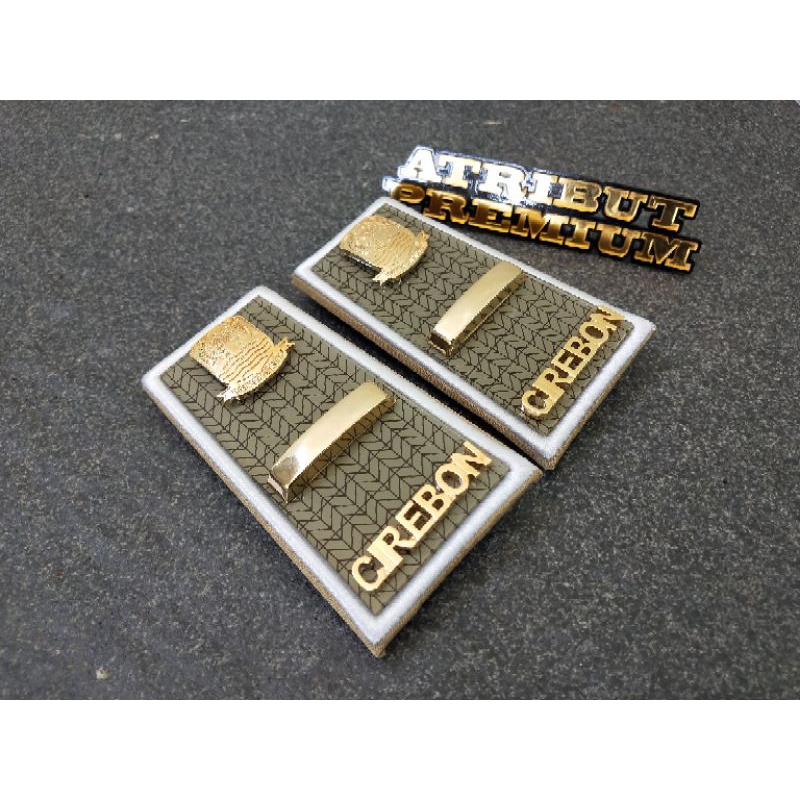 Pangkat PDH ASN CIREBON 3A Lis Putih Kain Akrilik