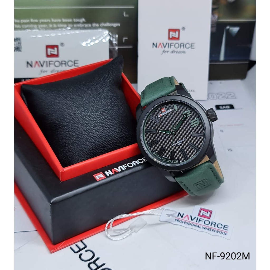 JAM TANGAN PRIA NAVIFORCE NF9202M NF 9202 NF-9202M ORIGINAL FREE BOX