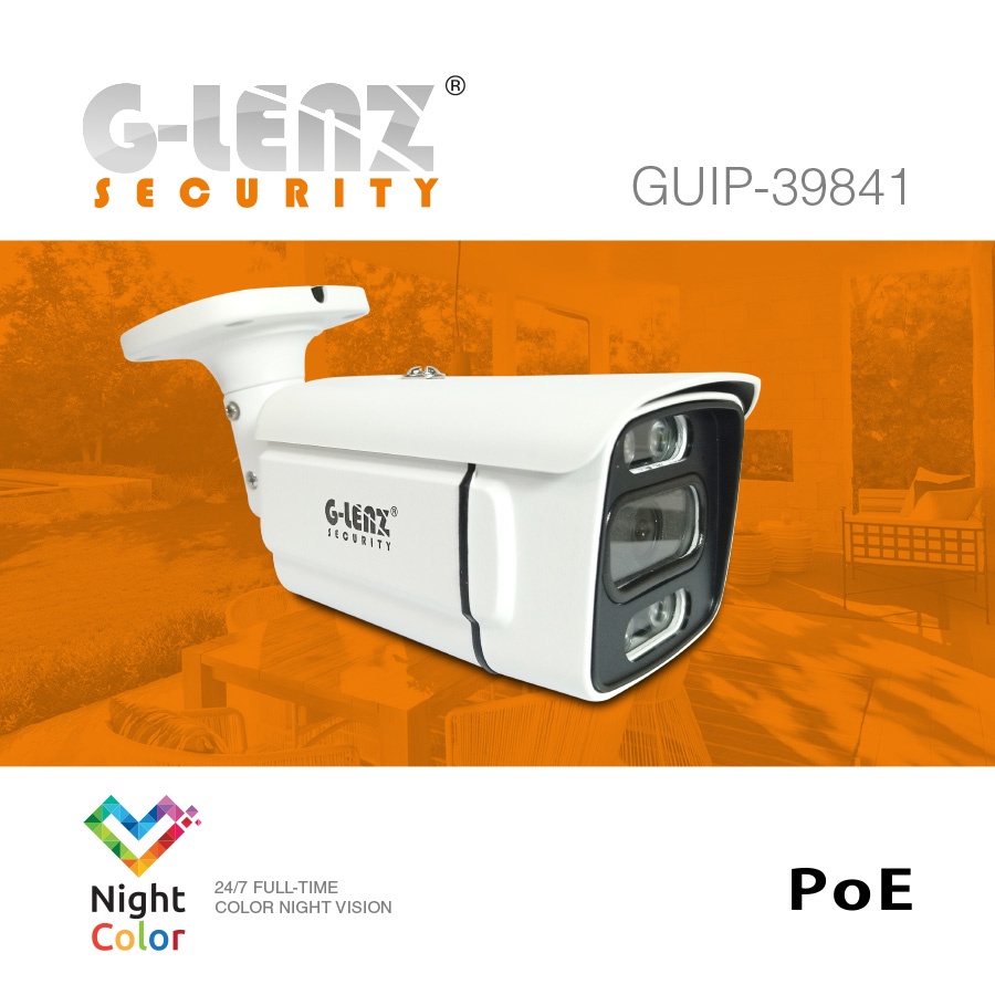 GLENZ CCTV IP CAMERA 4MP ( BUKAN CCTV WIFI ) CCTV OUTDOOR NIGHT COLOR TECH - CAMERA GUIP 39841