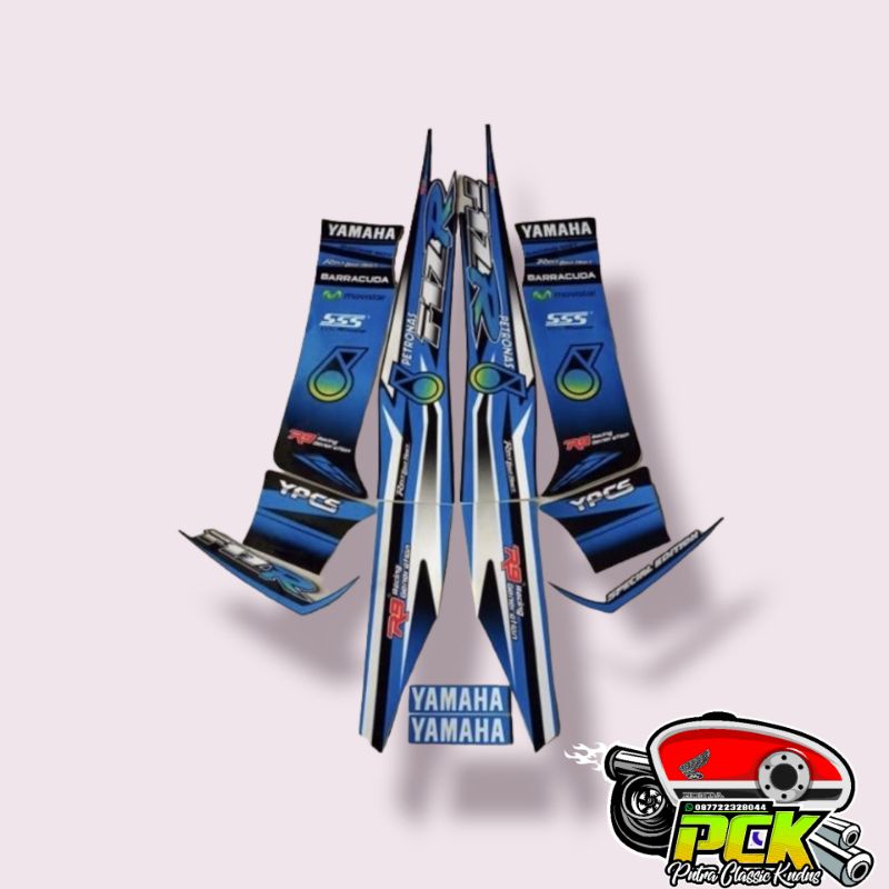 striping strip stiker fiz r lis Petronas striping Yamaha fiz R Polet Petronas lis biru