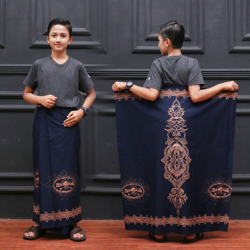 Sarung Anak Untuk Usia SMP Sarung Batik anak Motiv NU Bahan Katun Lembut Adem Di Pakai