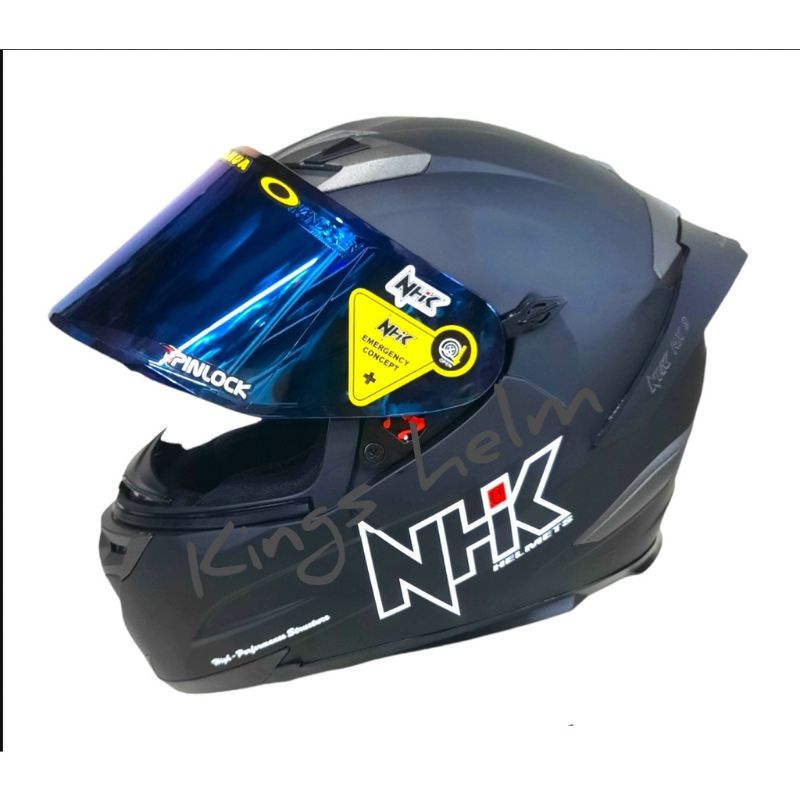 HELM NHK RX 9 BLACK DOP PAKET GANTENG SIZE S. M. L. XL