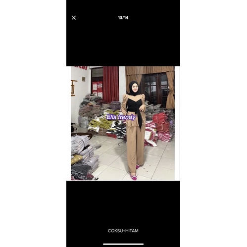 setelan lesti cringkle ori ella trendy