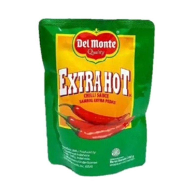

( SATUAN ) DELMONTE extra hot chilli sauce 200gr isi 1 ( SATU ) PCS