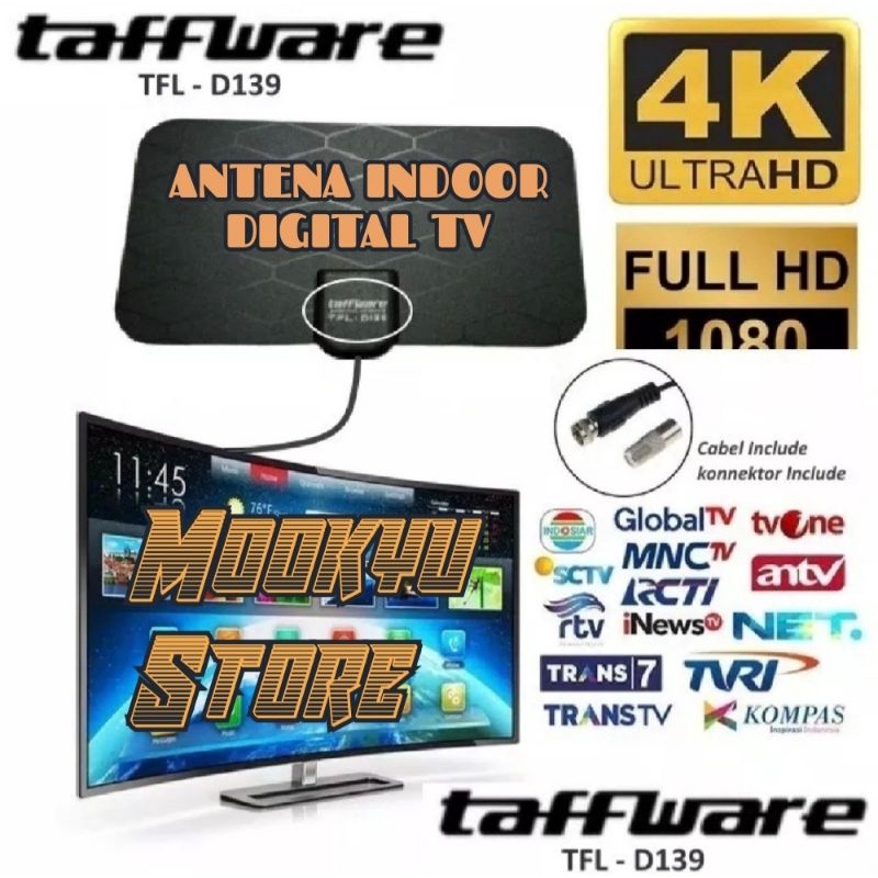 ANTENA TV Digital TAFFWARE TFL-D139 Model Tempel Praktis