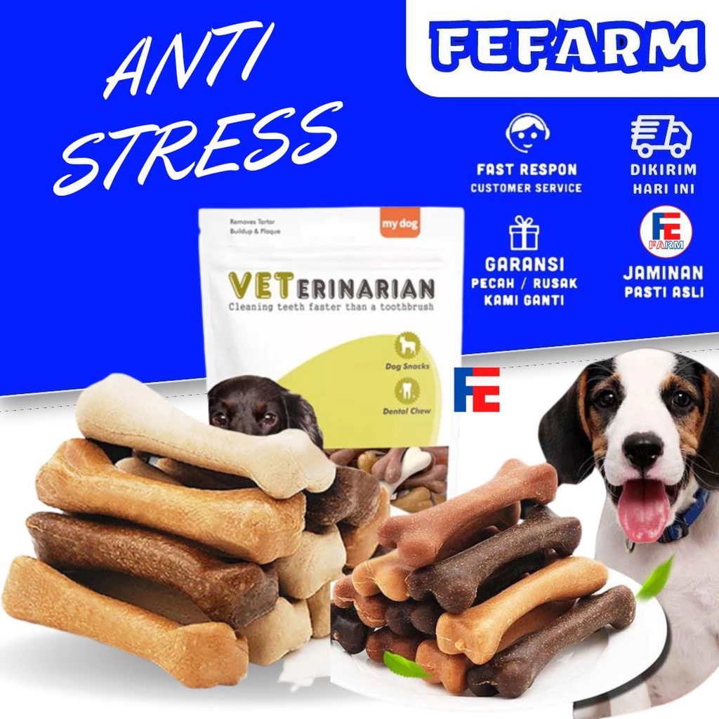 Tulang Snack Anjing Knotted Bone Dan Pressed Bone Per Pcs FEFARM