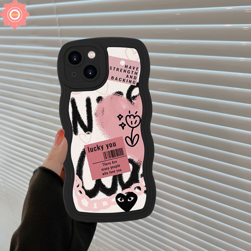 Soft Case TPU Motif Kartun Graffiti Hati Untuk iPhone 11 12 14 13 Pro MAX XR 7 8 Plus 6 6s Plus 14 Plus X XS MAX SE