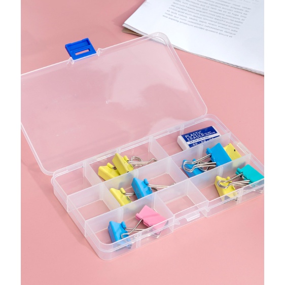 ❤ IJN ❤ Kotak Penyimpanan Manik Manik Box Sekat Plastik Tempat Penyimpanan Partisi