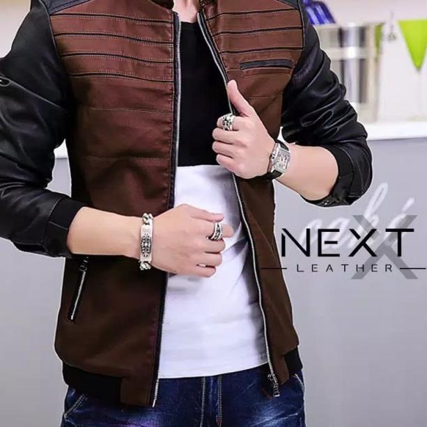 Jaket Kulit Pria Original Import Keren Casual Jaket Cowok Terbaru