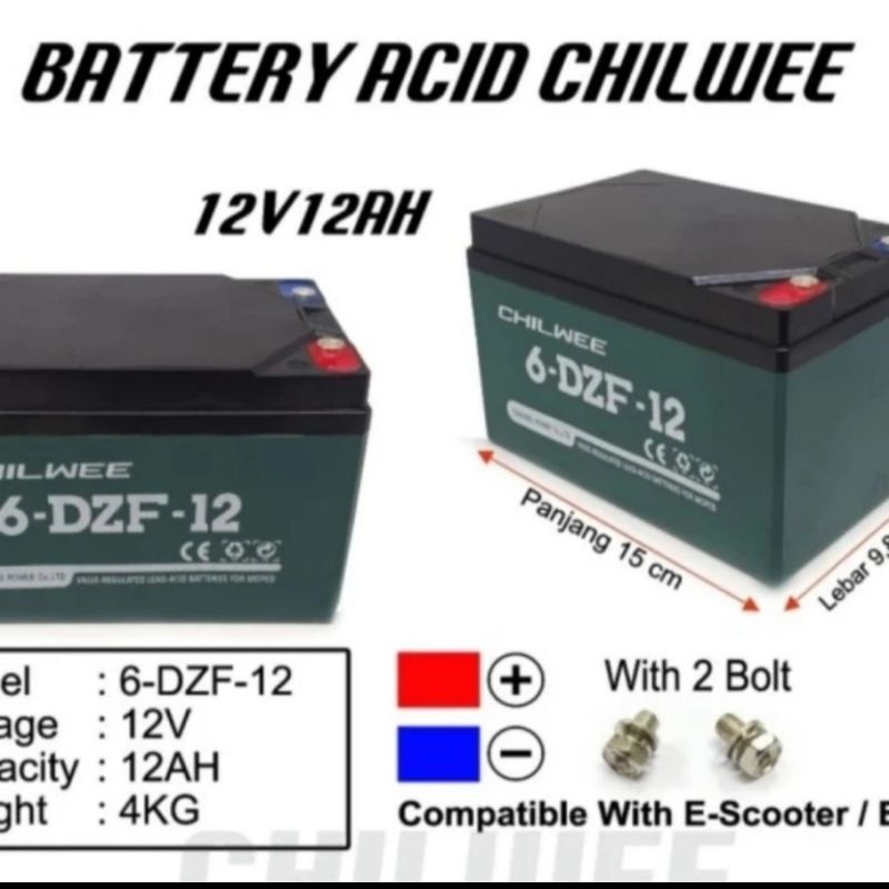 Baterai / Accu / Battery / aki Sepeda Listrik 12V 12AH Battery E-Bike