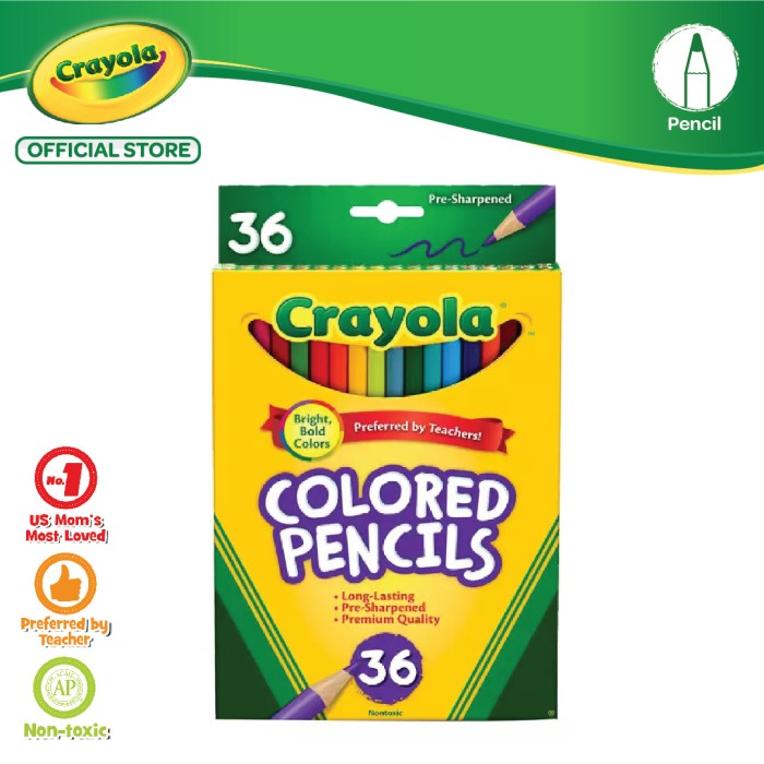 

[COD AKTIF] Crayola Colored Pencil - 36 Color