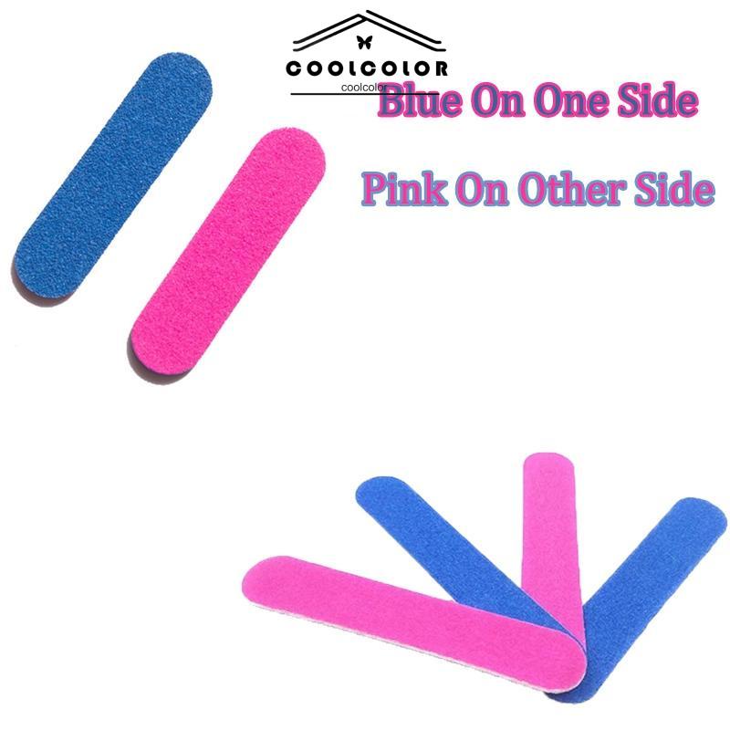 COD❤️Kikir kuku sekali pakai manikur mini scrub menggiling permukaan kuku alat manikur dua sisi strip pasir Nail Buffer Mini Sekali Pakai- cl