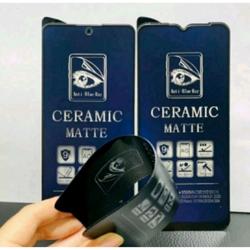 CERAMIC BLUE MATTE (SAMSUNG) TEMPERED GLASS A03 A03S A03 CORE A04 A04E A04S A13 M12 A23 5G A33 5G A53 5G A73 5G A52S TG TEMPER ANTI GORES PELINDUNG LAYAR SCREEN GUARD PROTECTOR M12 A23 A34 F04 A14 4G 5G A54 M14 A24