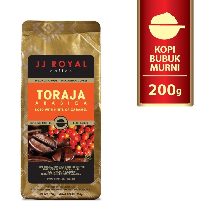 

COFFEE/KOPI JJ ROYAL TORAJA (BUBUK) GROUND BAG 200G